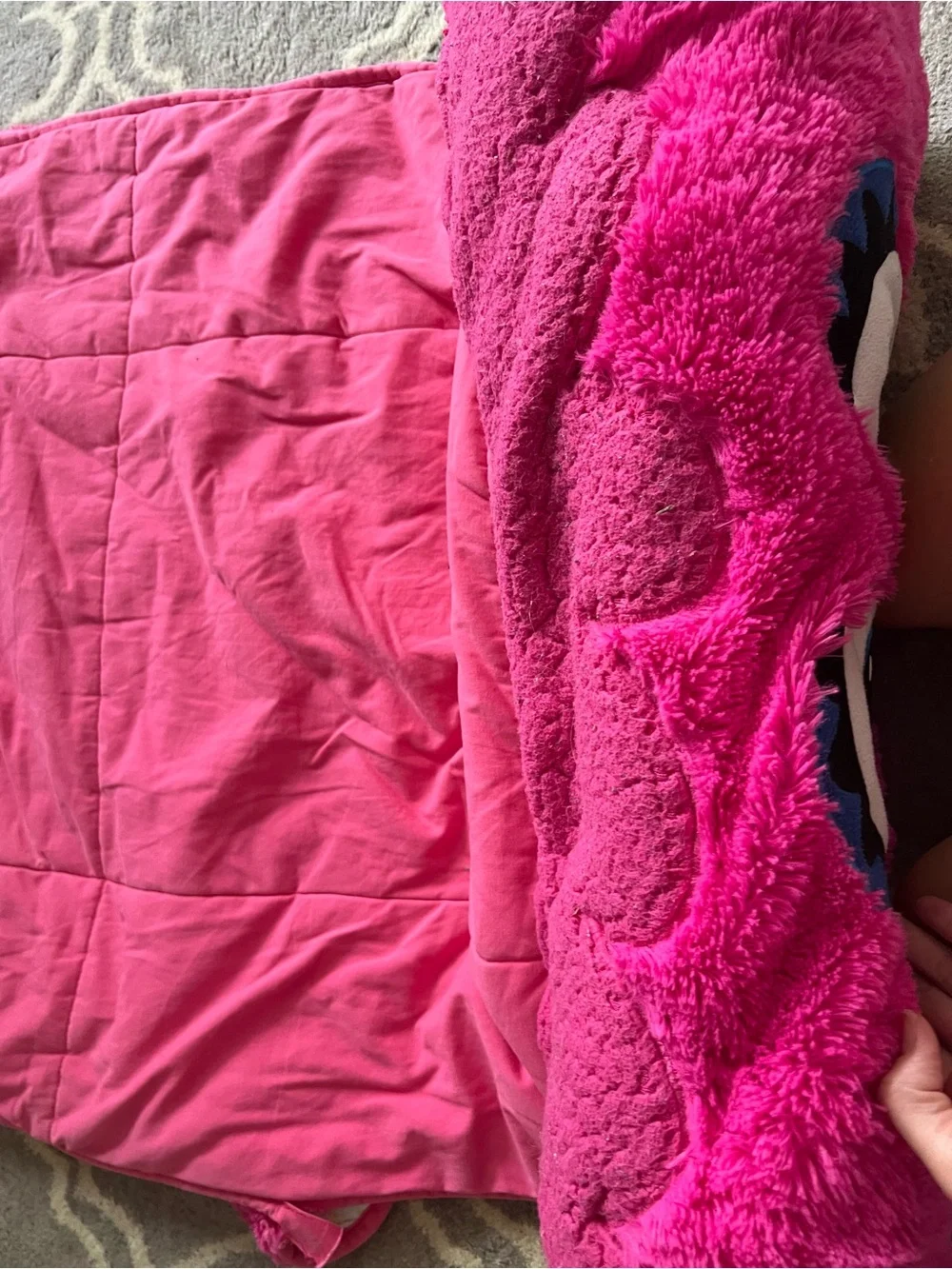 Sesame Street Abby Cadabby Pink Plush Kids Sleeping Bag from Land of Nod HTF